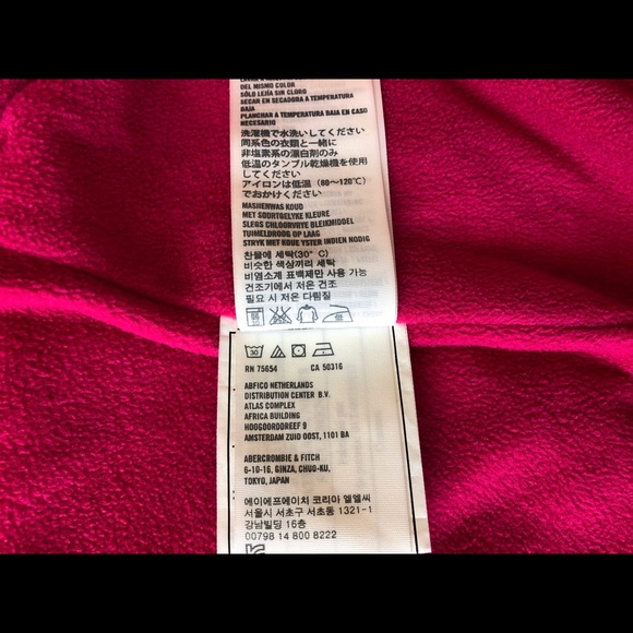 Cropped Navy & Hot Pink Fuchsia Rain Jacket with Hood - Picture 4 of 5